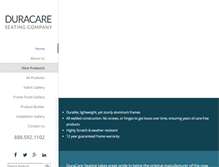 Tablet Screenshot of duracareseating.com